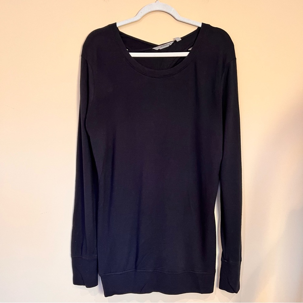 Athleta Cross Back Long Sleeve Crew Neck Sweatshirt